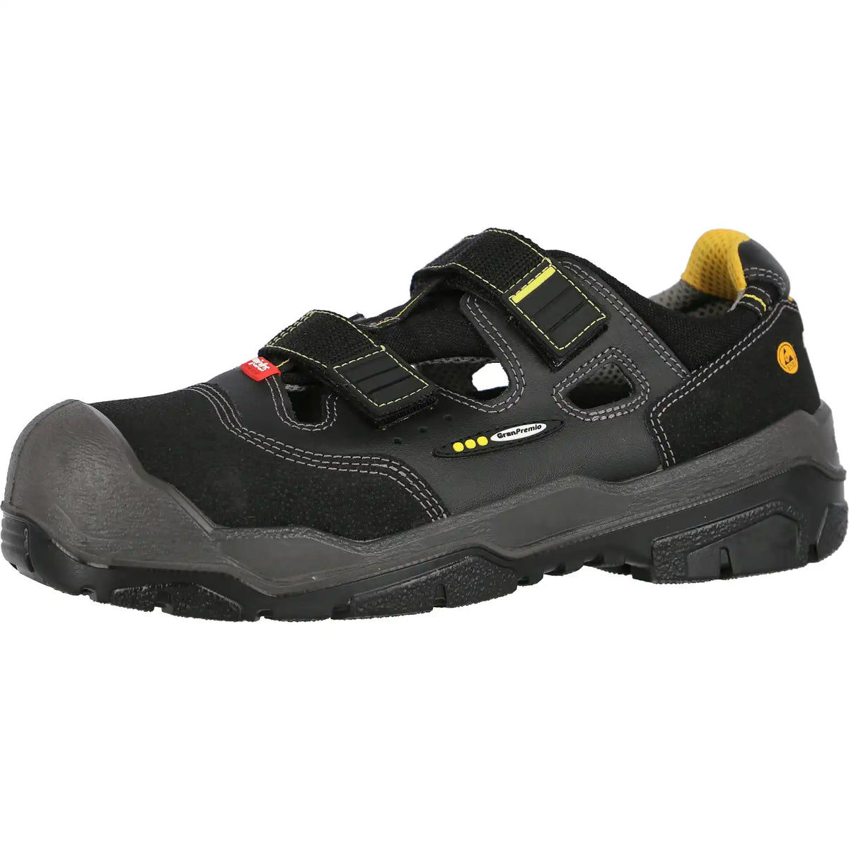 Jalas 1518 ANTISLIP+ S1P Sicherheitssandale schwarz – schwarz