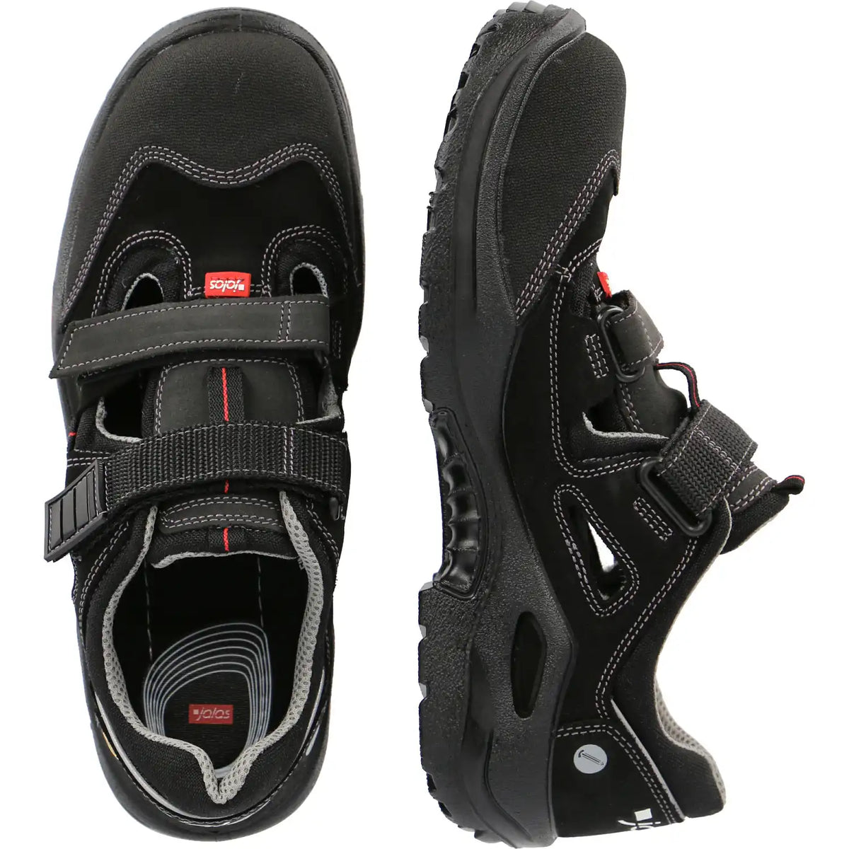 Jalas 1605 E-SPORT S1P Sicherheitssandalen schwarz – schwarz
