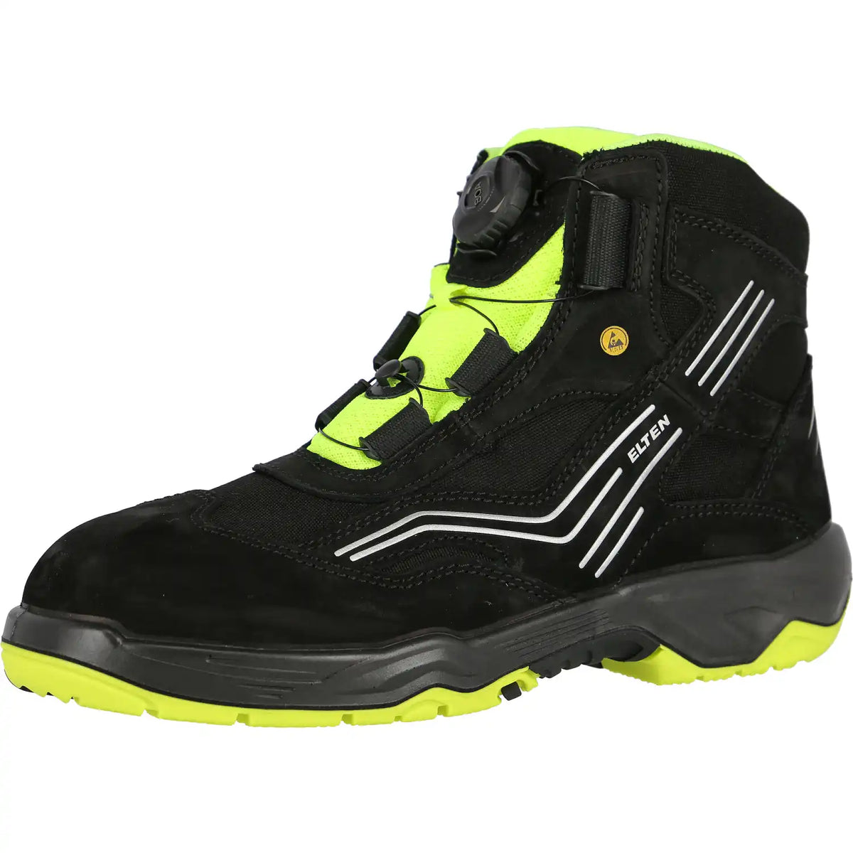 Elten Ambition BOA Mid ESD S2 Sicherheitsstiefel schwarz – schwarz