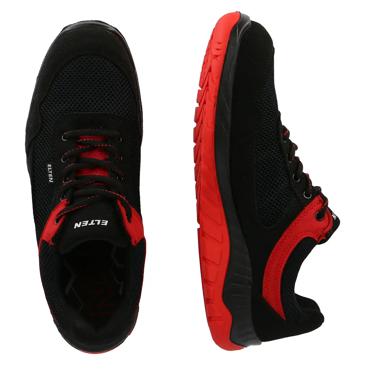 Elten Lonny low S1P Sicherheitshalbschuhe rot – schwarz