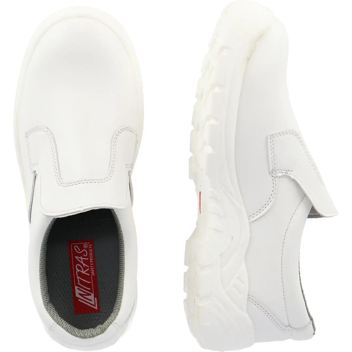 Nitras Clean Step S2 Sicherheitsslipper weiß – weiß