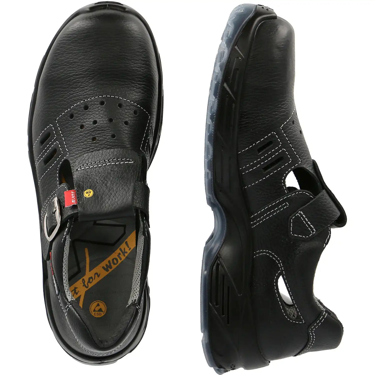 HKS List S1 Sicherheitssandalen schwarz – schwarz