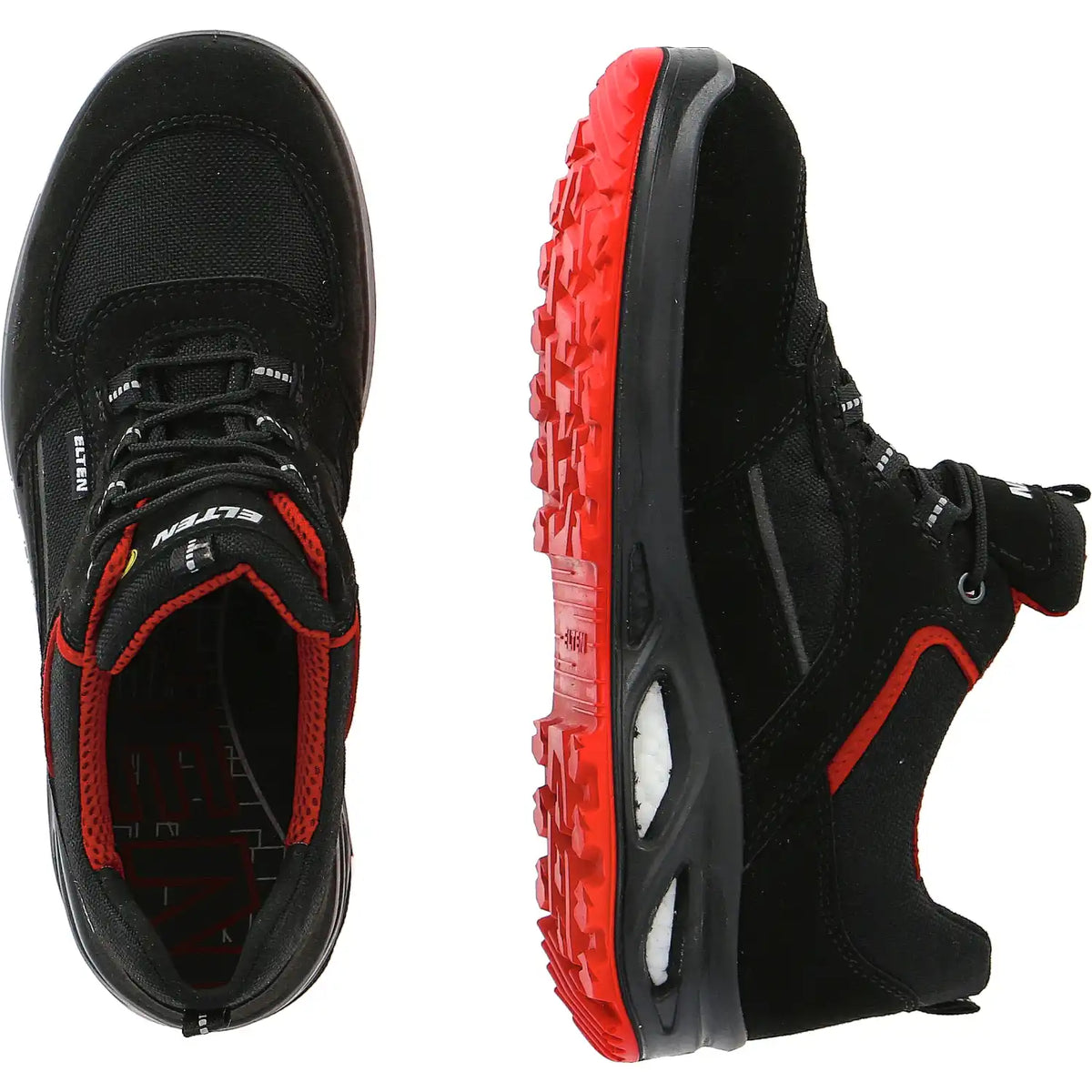 Elten Damen Hannah Xxtl BLACK-RED LOW S3 Halbschuh schwarz – schwarz