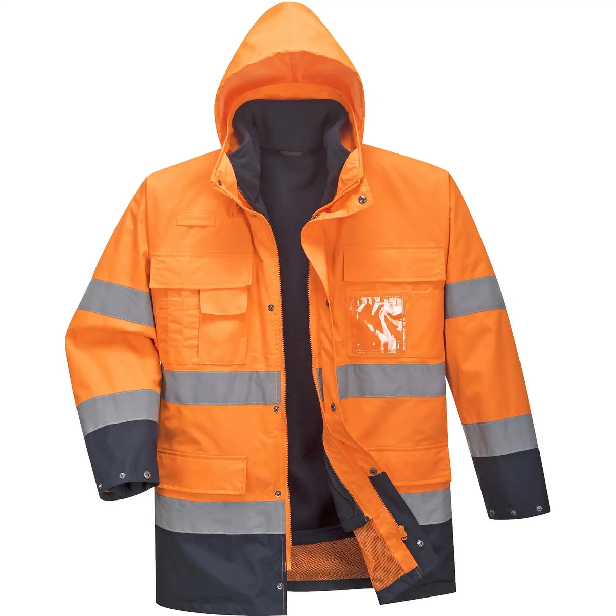 Portwest S162 Lite Warnschutz Regenjacke 3in1 – orange/marine