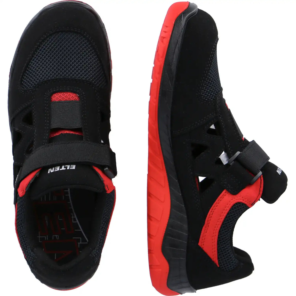 Elten Lonny W Easy S1P Sicherheitssandale rot – schwarz