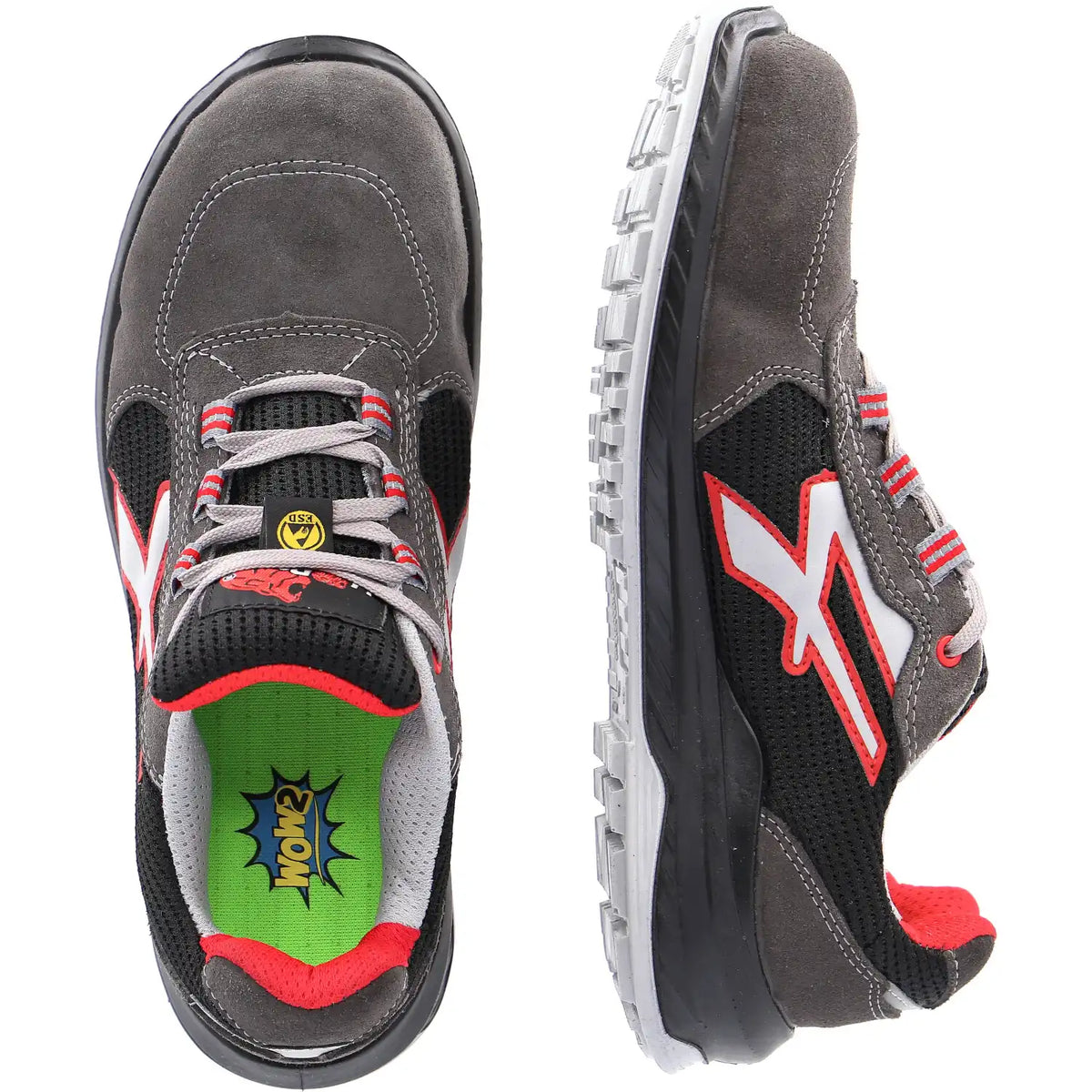 U-Power Demon S1P Sicherheitshalbschuhe schwarz – schwarz