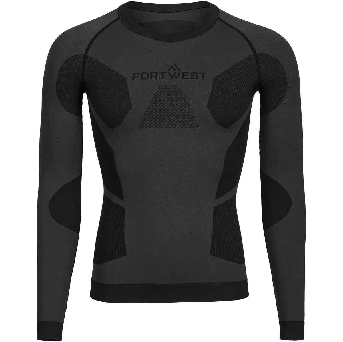 Portwest B173 DynamicAir dkgr Funkt. Langarmshirt grau – grau