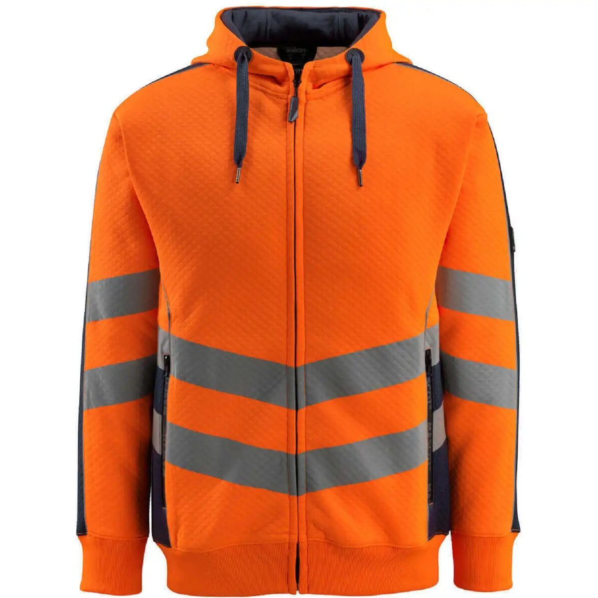 Mascot Corby Safe Supreme Warn-Kapuzensweater – orange/schwarzblau