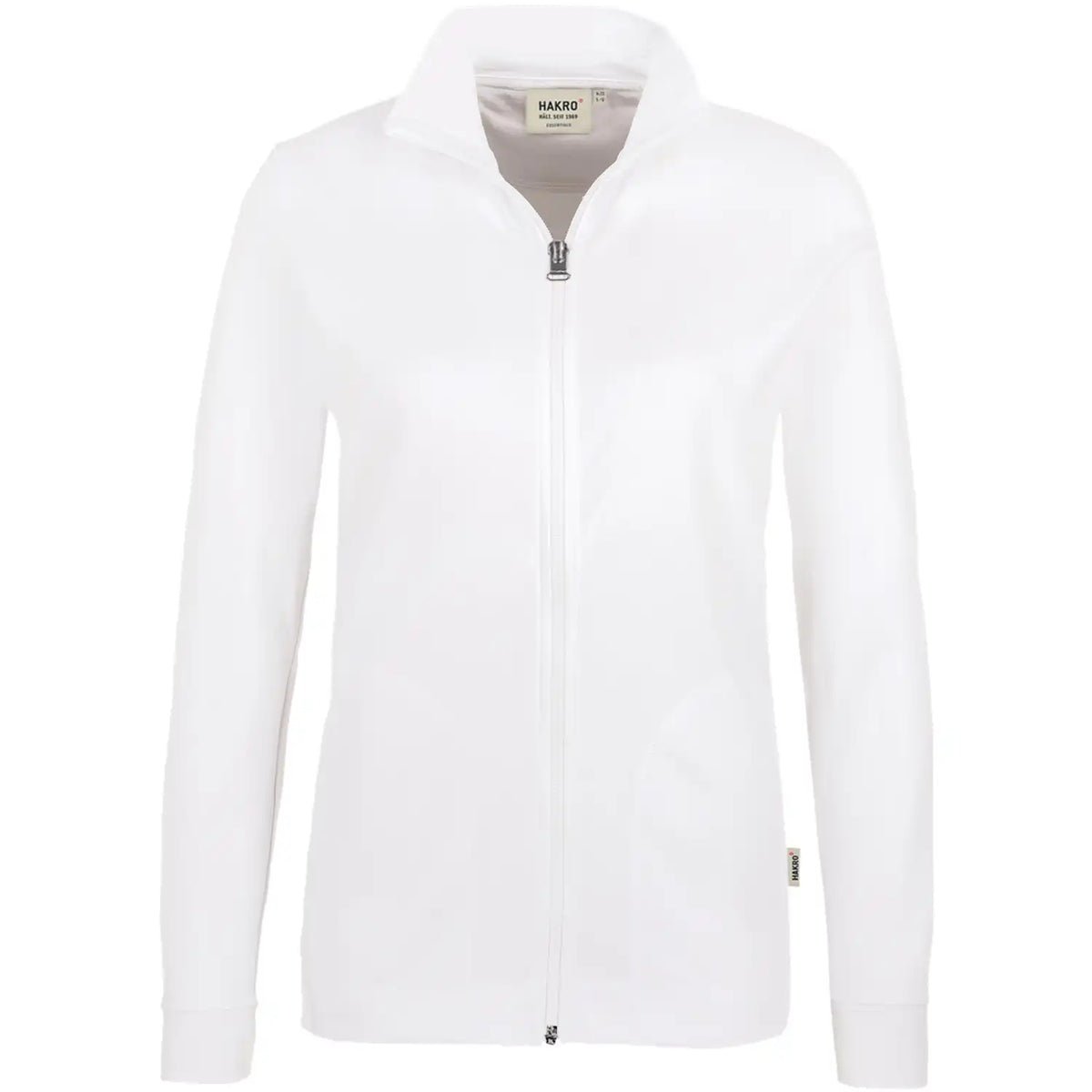 Hakro Damen Interlock 227 Casual-Jacke – weiß