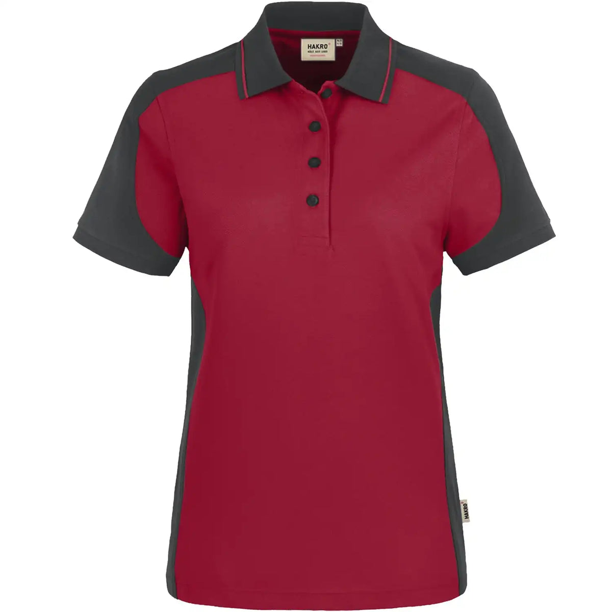 Hakro Damen Contrast Performance 239 Polo-Shirt – weinrot