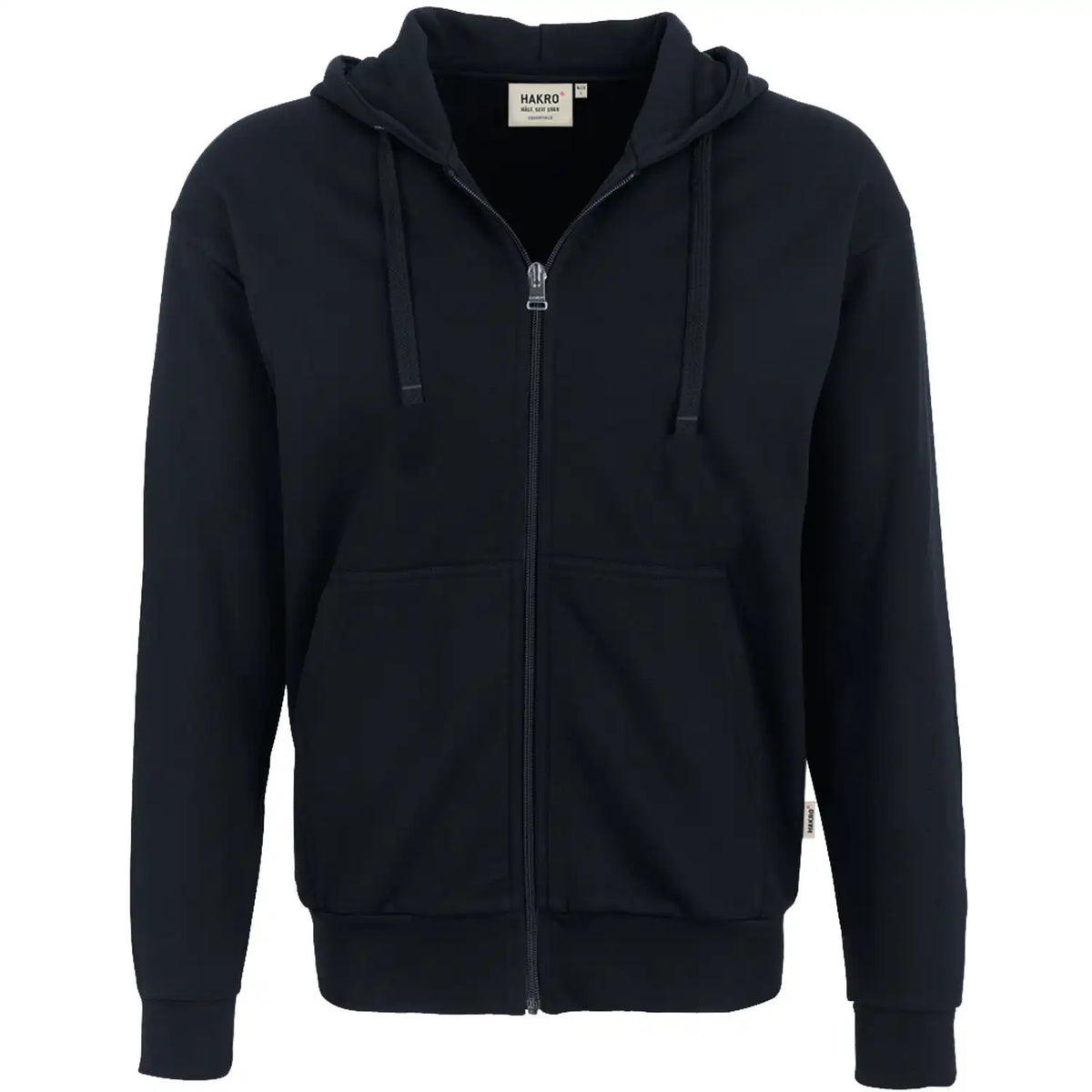 Hakro Premium 605 Kapuzen-Sweatjacke – schwarz