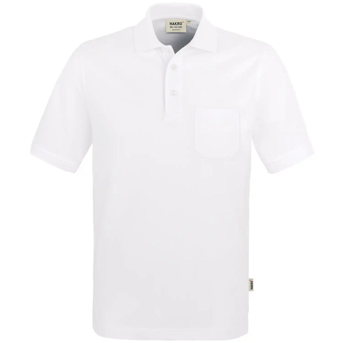 Hakro TOP 802 Pocket-Poloshirt – weiß