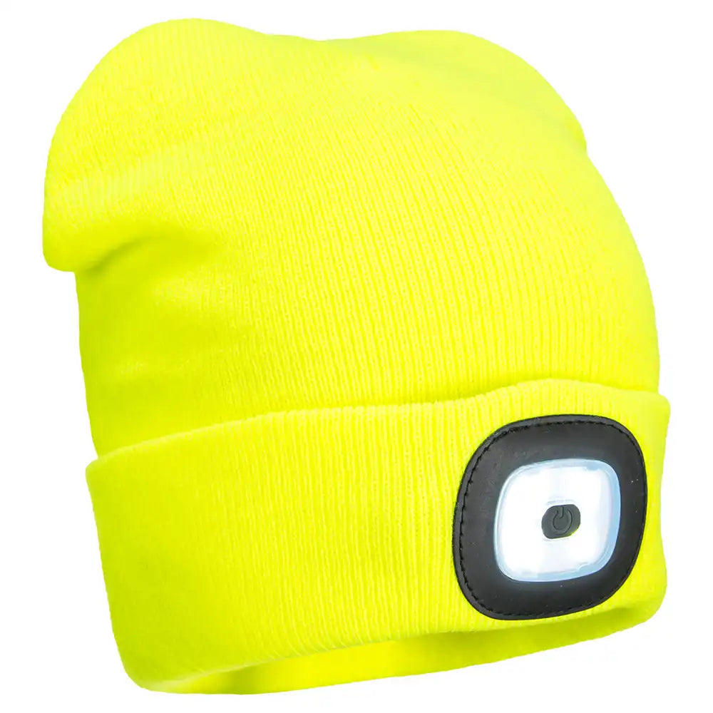 Portwest B029 LED Wintermütze – flourgelb