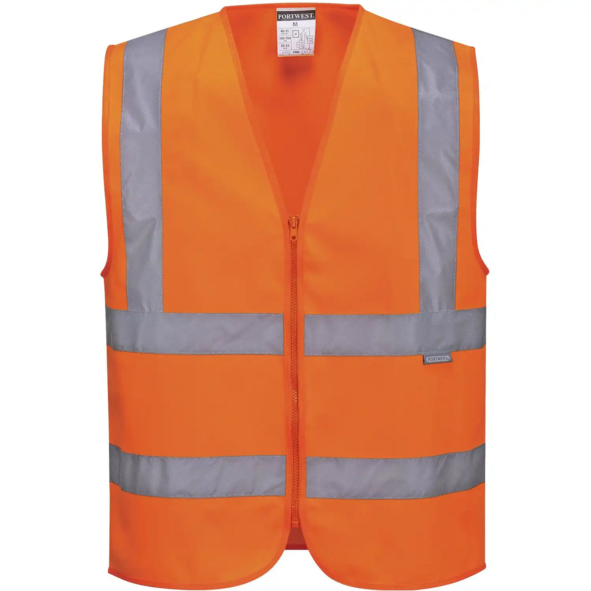 Portwest C375 Kl. 2 Warnweste m. Reißverschl. – orange