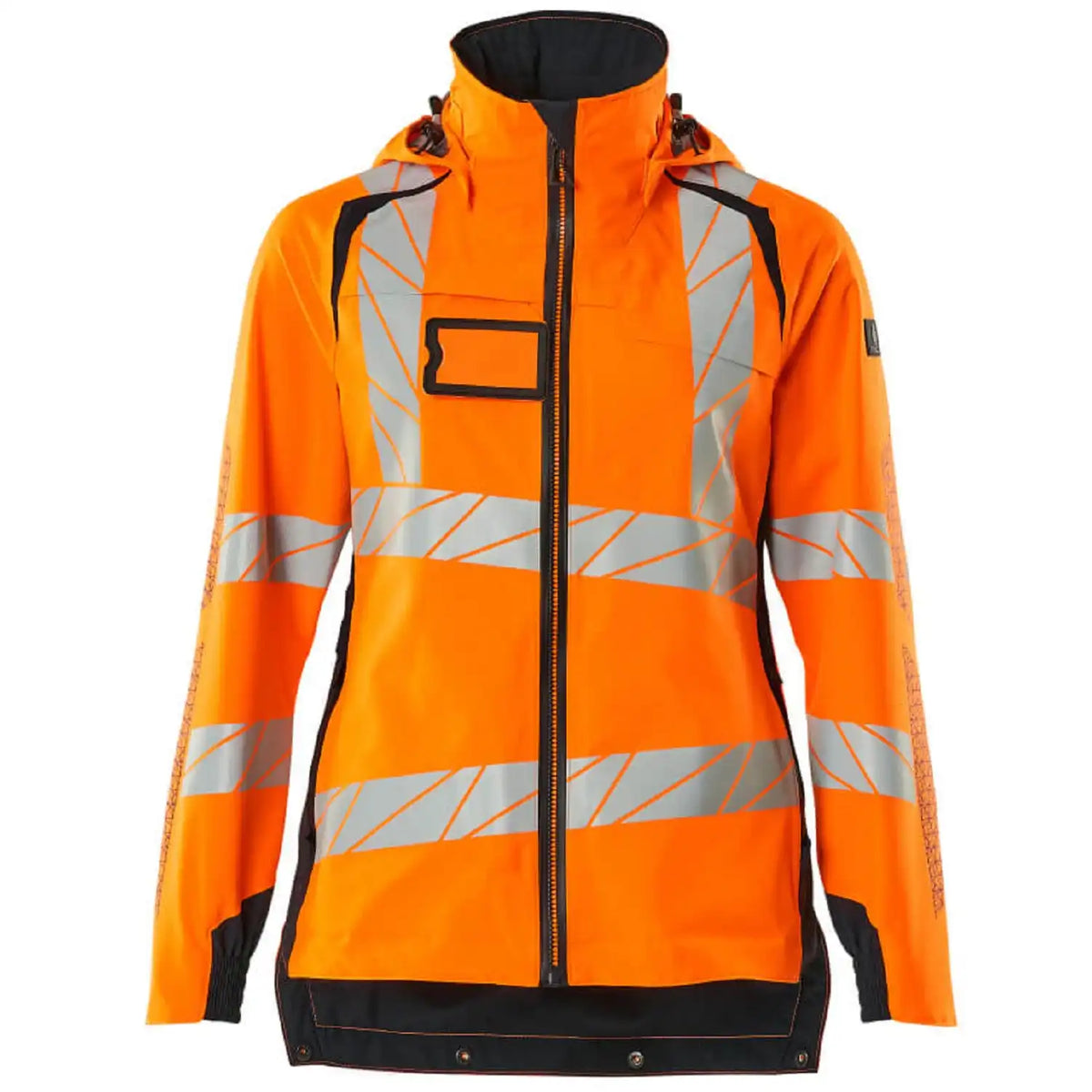 Mascot Damen Accelerate Safe Warnschutz Regenjacke – orange/schwarzblau