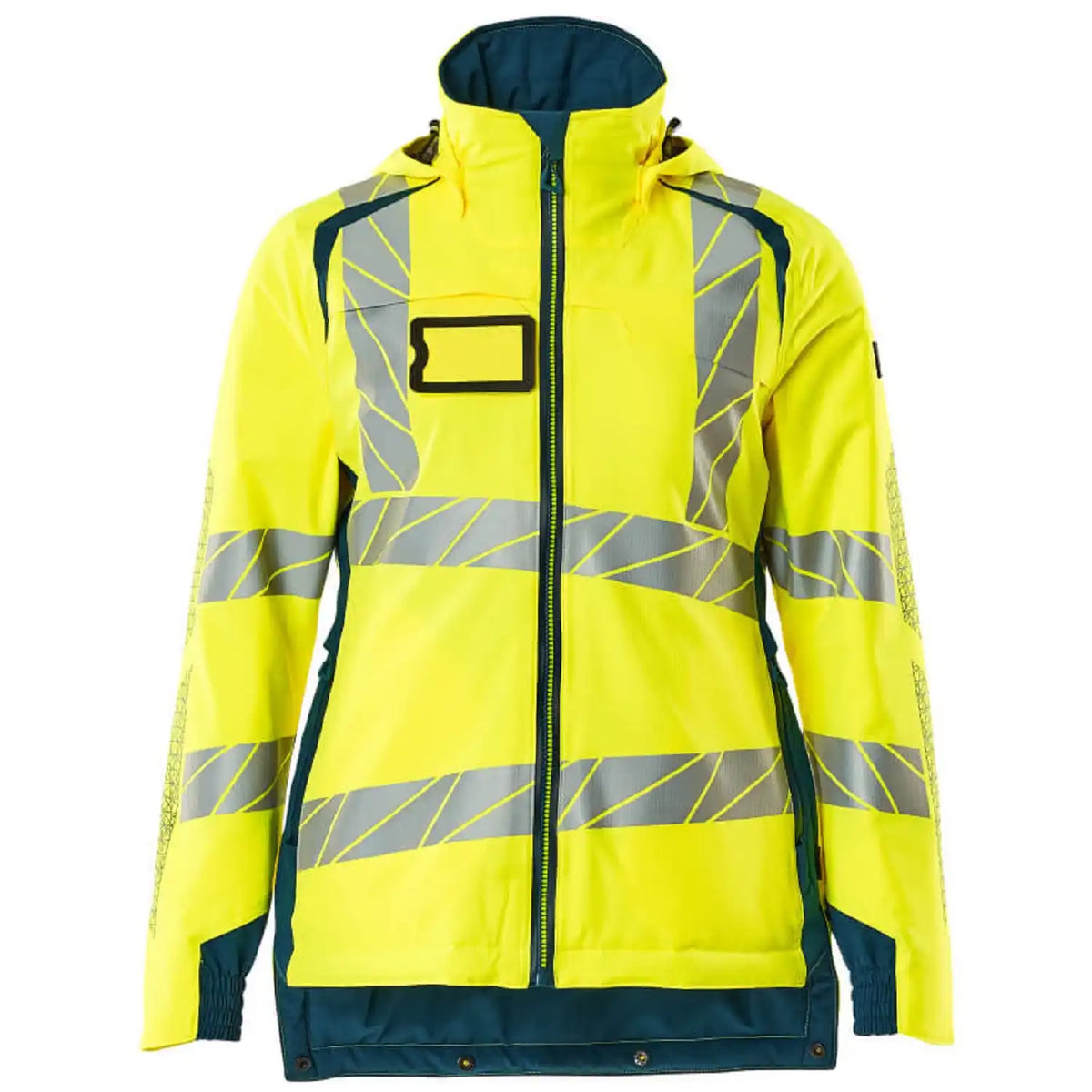 Mascot Damen Accelerate Safe Masco Warnschutz Winterjacke – gelb/dunkelpetroleum