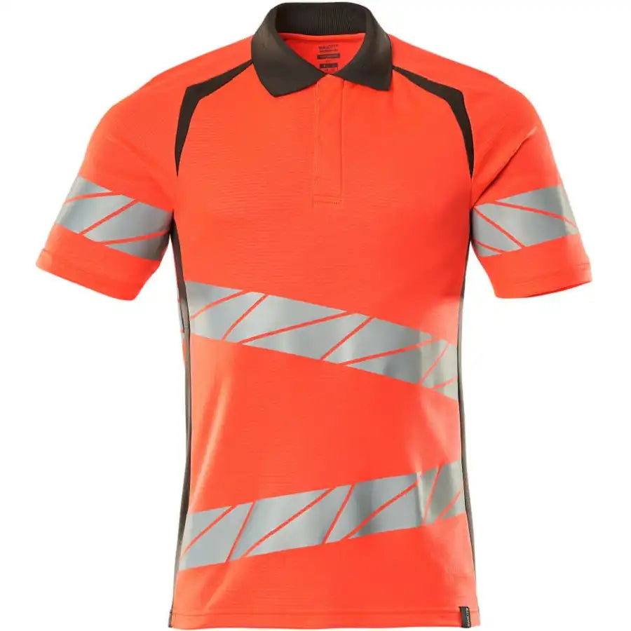 Mascot Accelerate Safe Warnschutz Polo-Shirt – rot/dunkelanthrazit