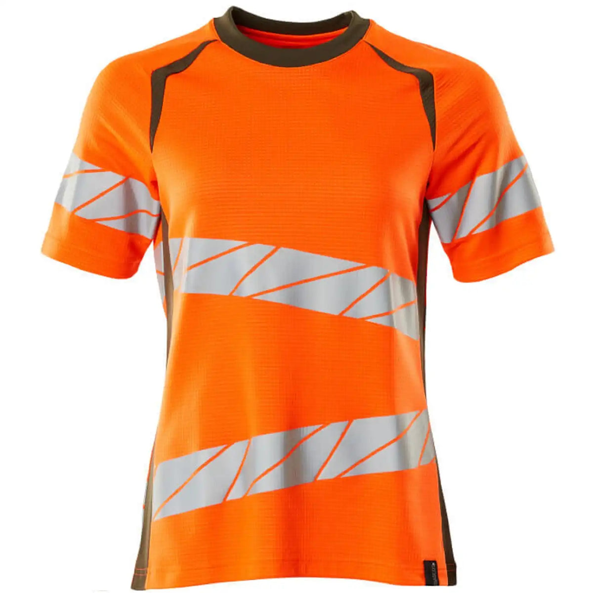 Mascot Damen Accelerate Safe Warnschutz T-Shirt – orange/moosgrün
