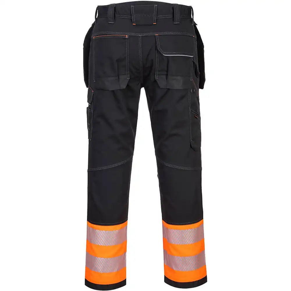 Portwest PW307 PW3 Kl.1 Warnschutz Handwerkerhose – orange/schwarz
