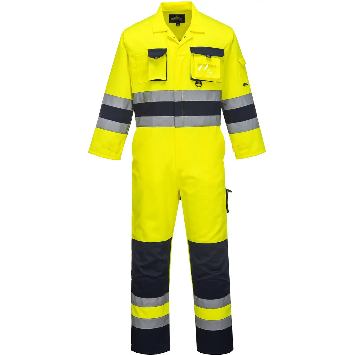 Portwest Nantes Warnschutz Overall – gelb/marine