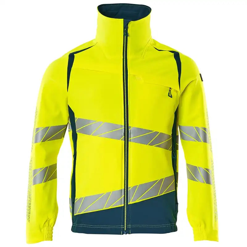 Mascot 19009 Warnschutz Stretch-Bundjacke – gelb/dunkelpetroleum