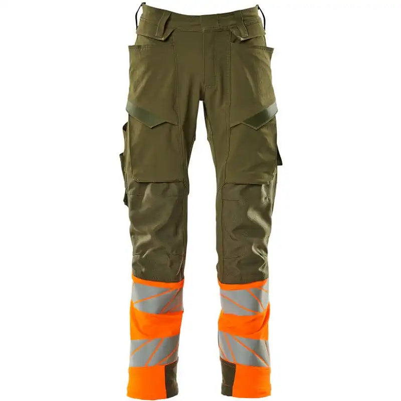 Mascot Accelerate Safe Warnschutz Bundhose Kl.1 19179-511 – moosgrün/orange