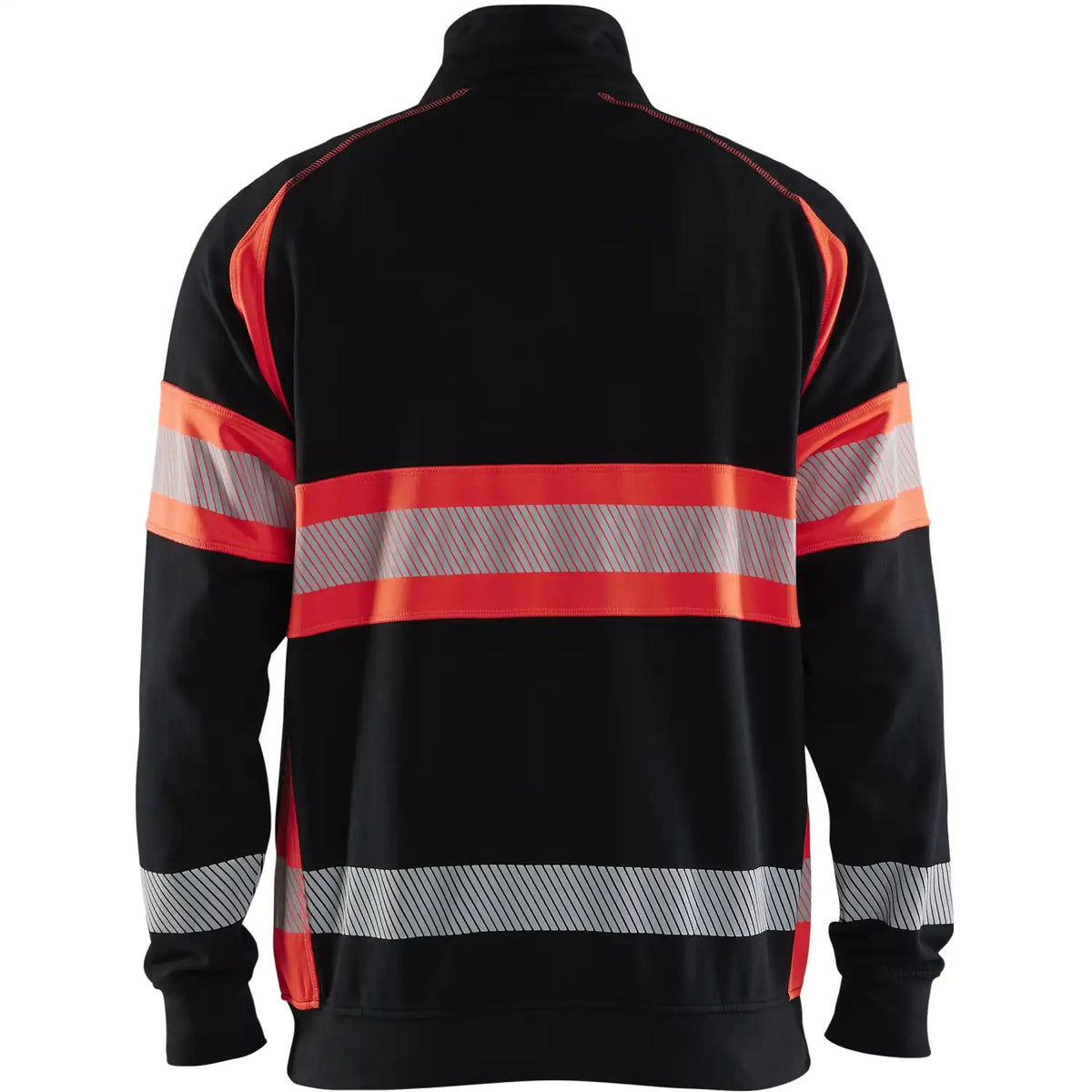 Blåkläder 3553 Warnschutz Zip-Sweatshirt Kl. 1 – schwarz/rot
