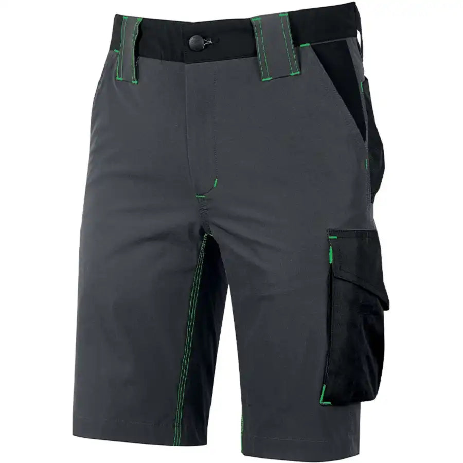 U-Power Mercury Future Stretch Shorts – asphalt grey/green
