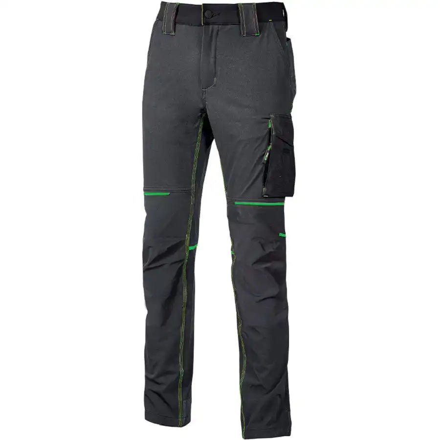 U-Power World Future Stretch Bundhose – asphalt grey/green