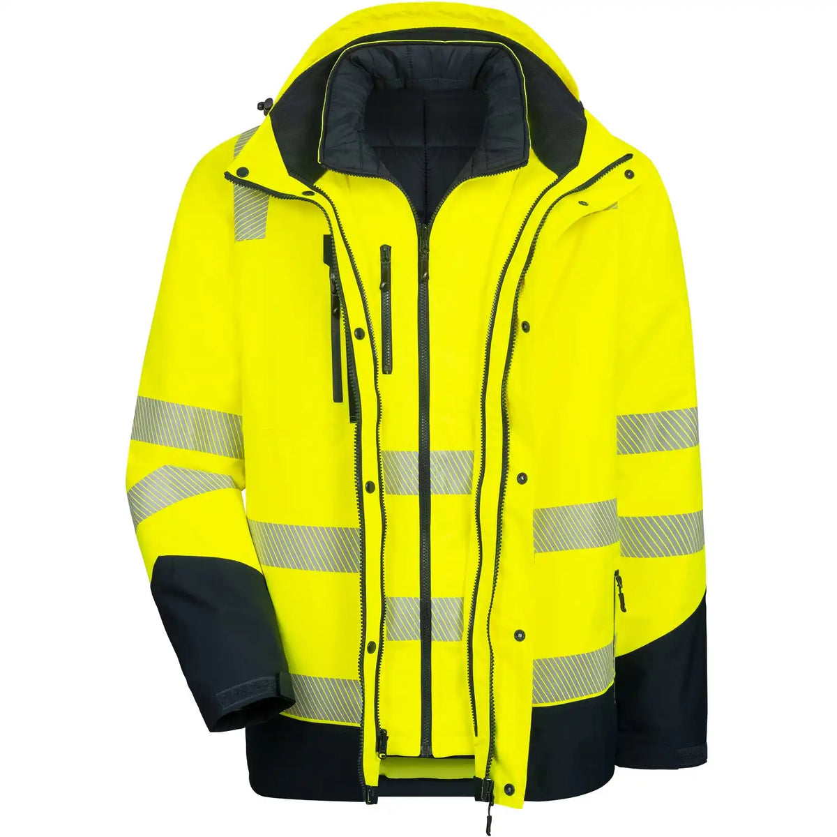 Nitras Motion TEX VIZ Plus Warnschutz Winterjacke – gelb/marine