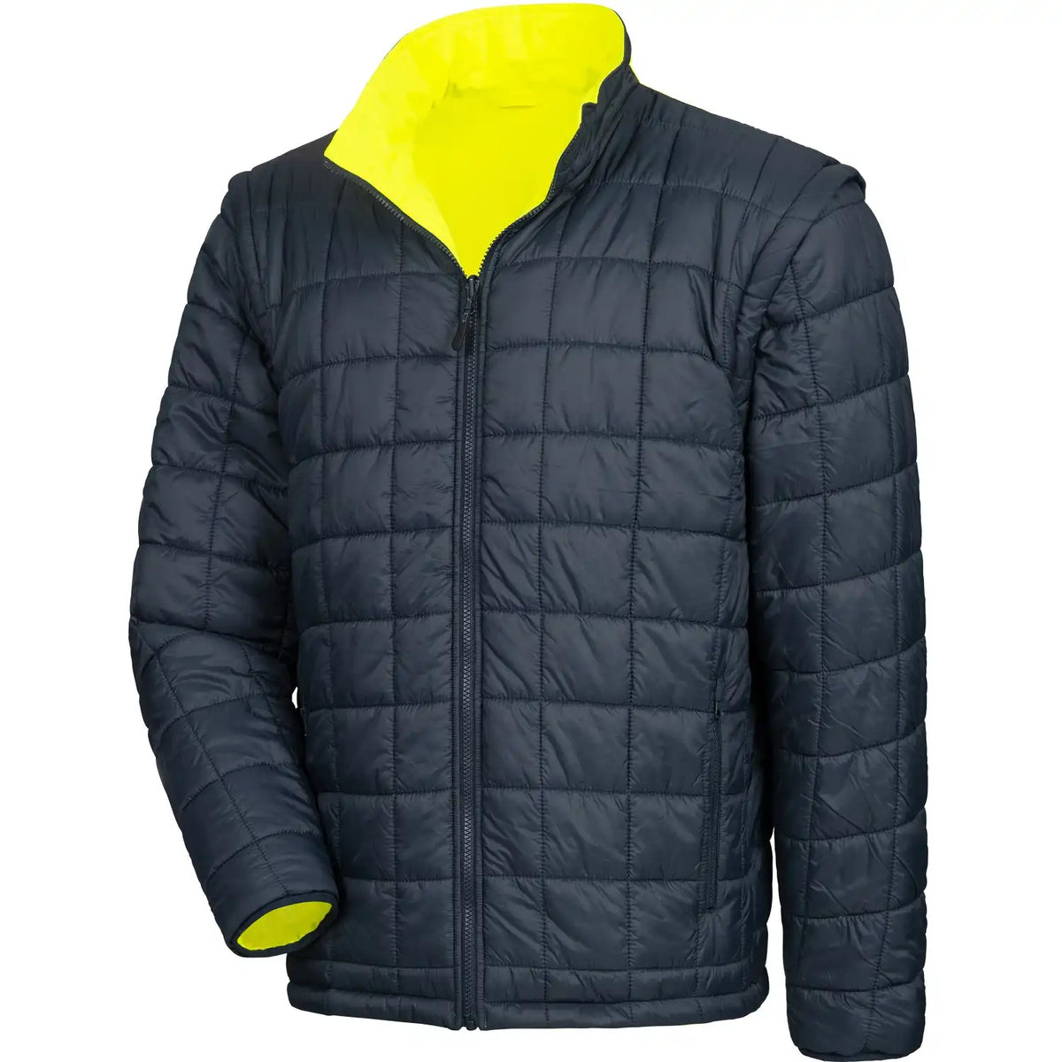 Nitras Motion TEX VIZ Plus Warnschutz Winterjacke – gelb/marine