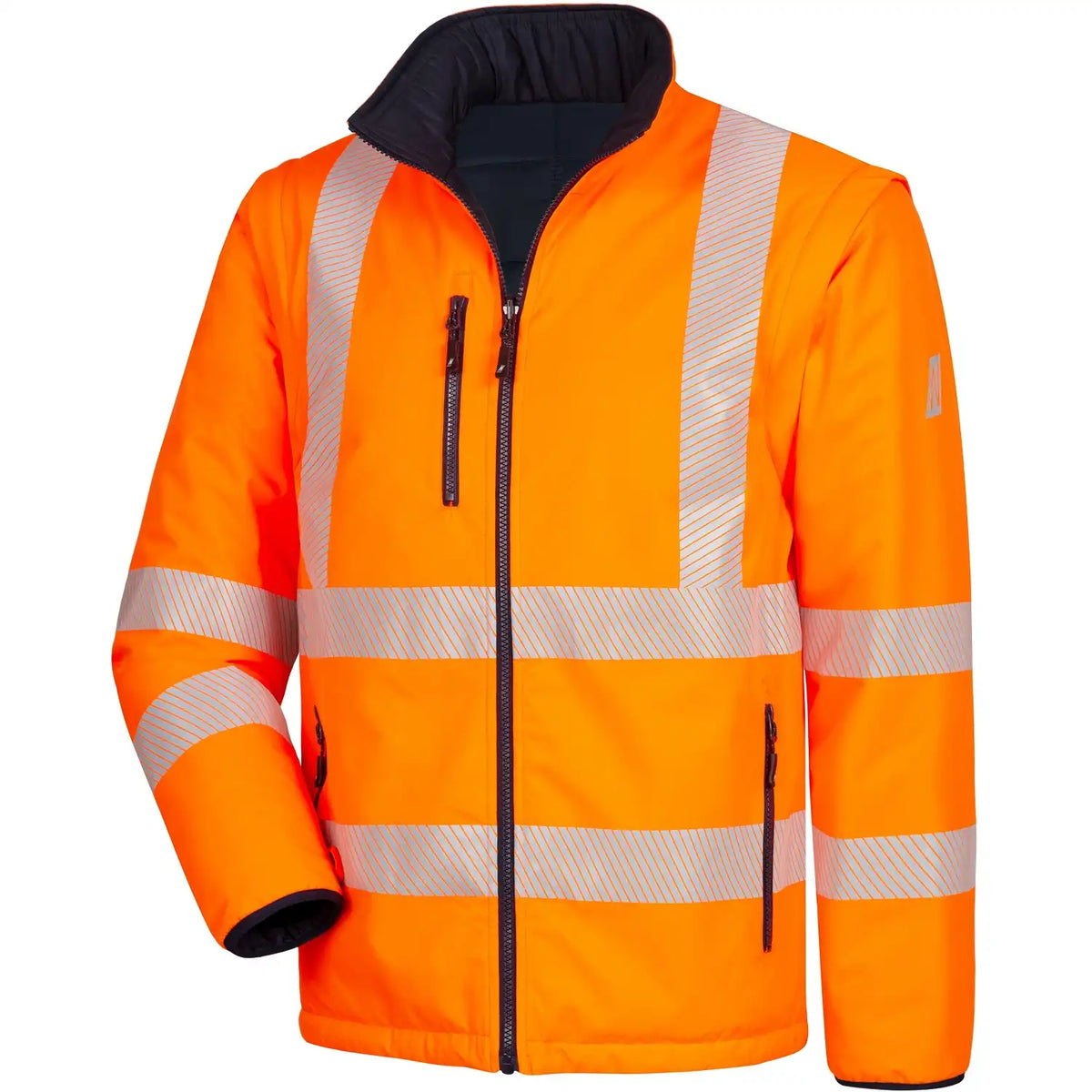 Nitras Motion TEX VIZ Plus Warnschutz Winterjacke – orange/marine