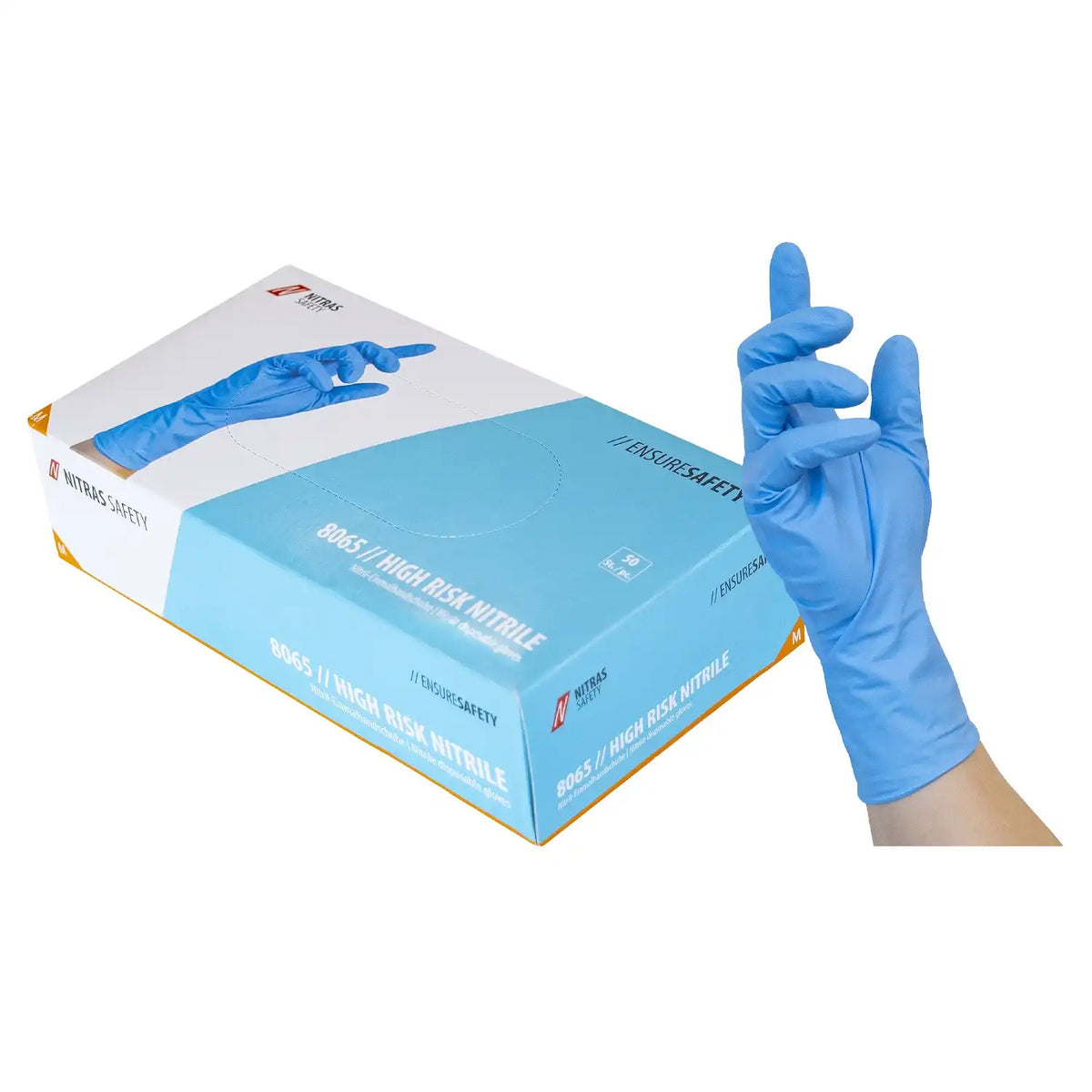 Nitras High Risk 50er Box Nitril Einweghandschuhe