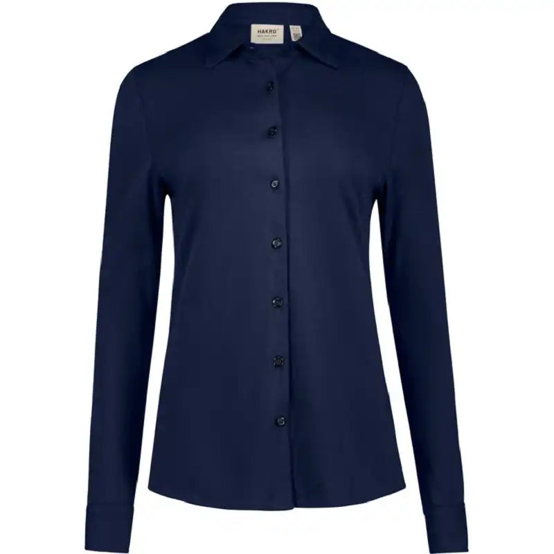 Hakro Cotton TEC 136 langarm Bluse – tinte