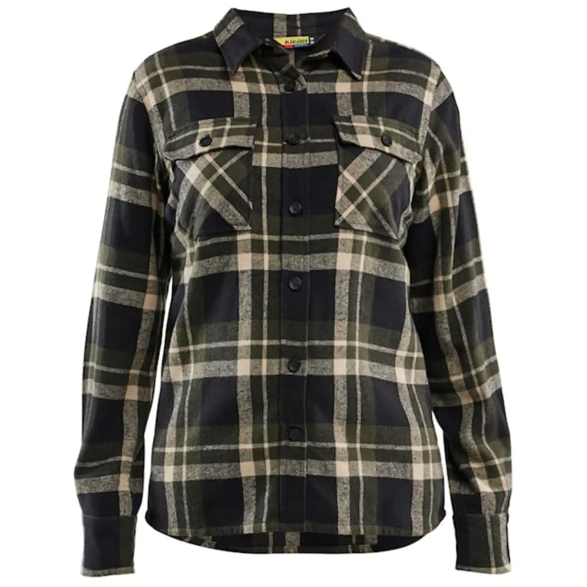 Blåkläder Damen Striker Flanellhemd – waldgrün/schwarz