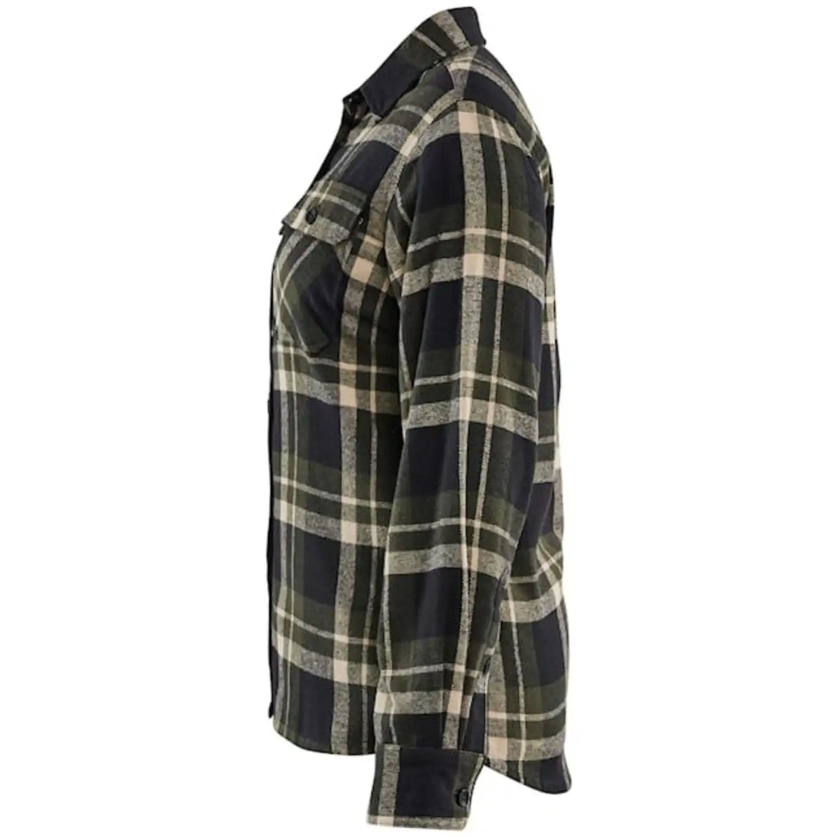 Blåkläder Damen Striker Flanellhemd – waldgrün/schwarz