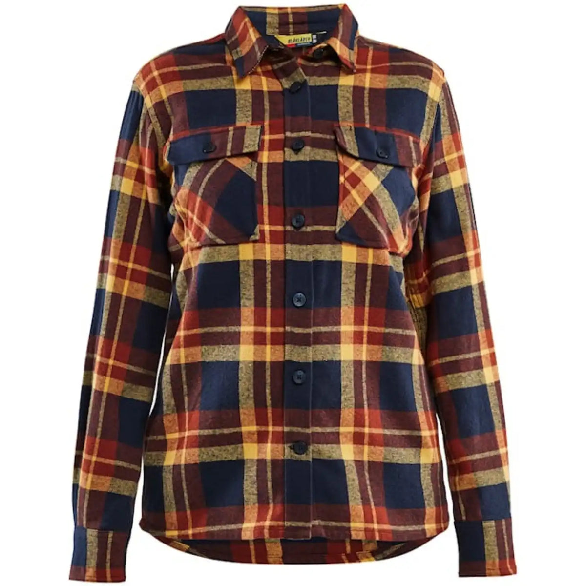 Blåkläder Damen Striker Flanellhemd – rostrot/dunkelblau