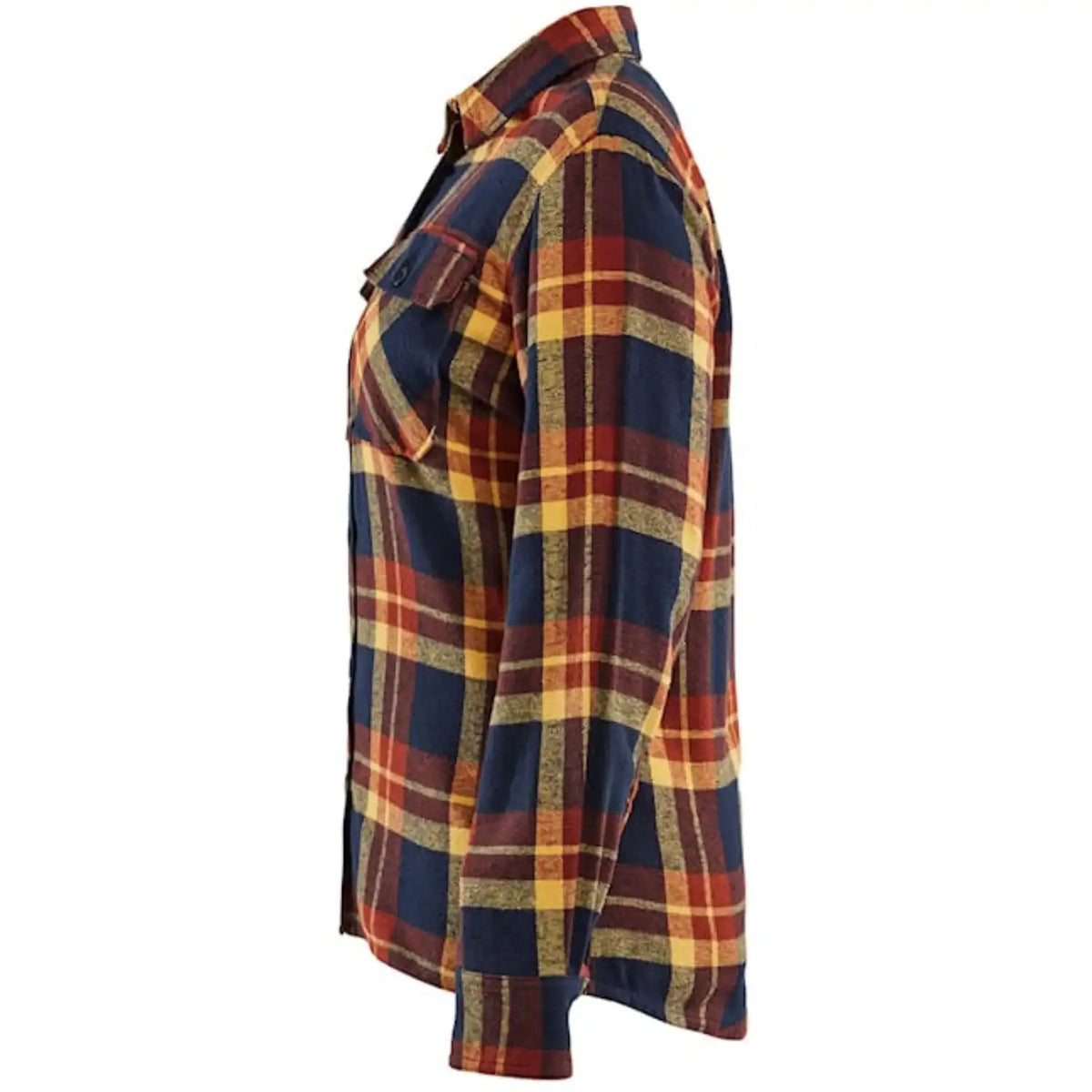 Blåkläder Damen Striker Flanellhemd – rostrot/dunkelblau