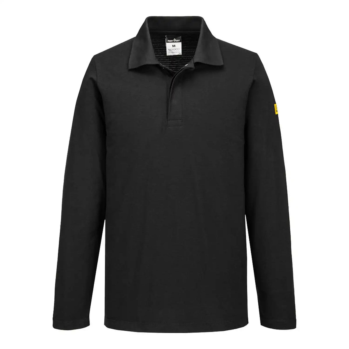 Portwest AS23 ESD Antistatik Poloshirt langarm – schwarz