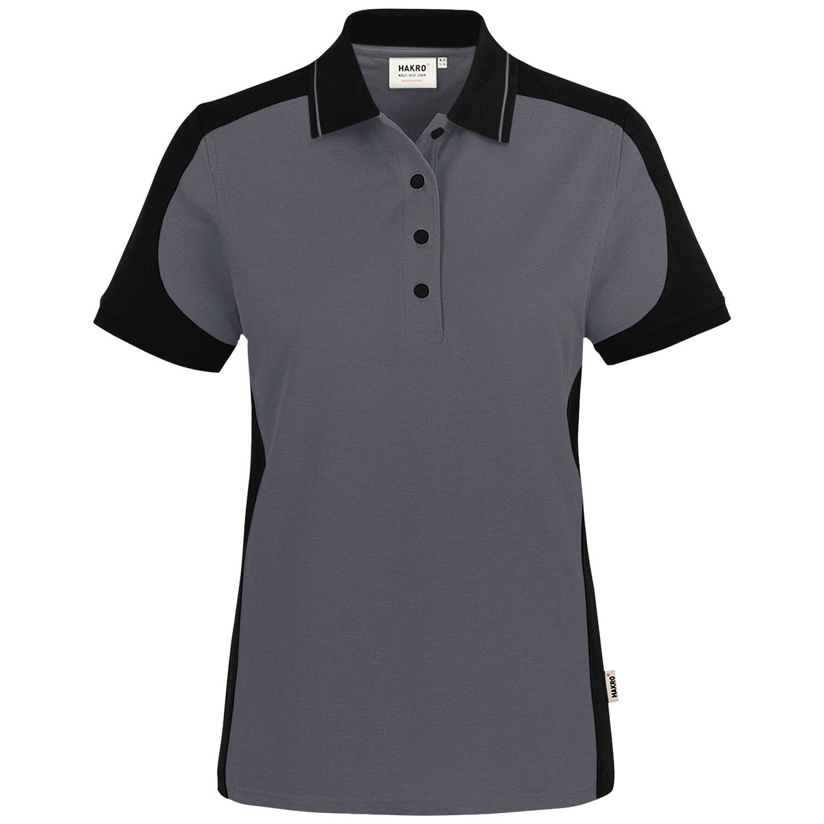 Hakro Damen 339 Contrast Poloshirt Mikralinar – anthrazit