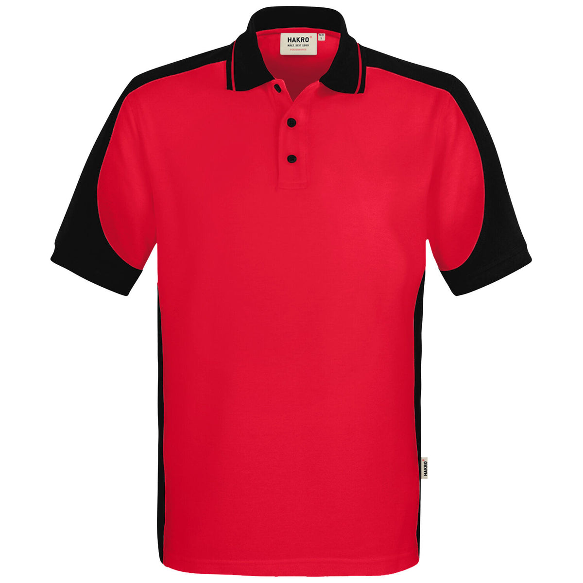 Hakro 539 Contrast Poloshirt Mikralinar ECO – rot