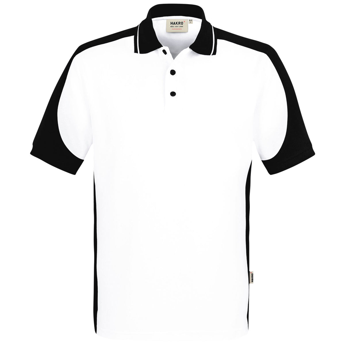 Hakro 539 Contrast Poloshirt Mikralinar ECO – weiß