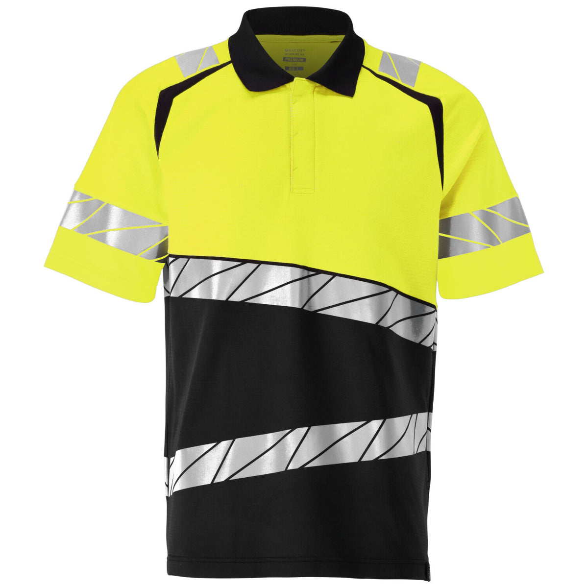 Mascot Accelerate Safe Warnschutz-Poloshirt – schwarz/leuchtgelb