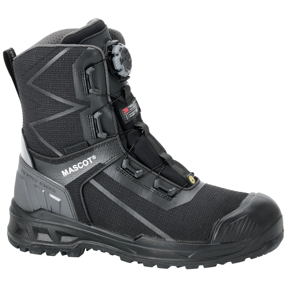 Mascot Industry F1104 BOA S7S Sicherheitsstiefel schwarz – schwarz