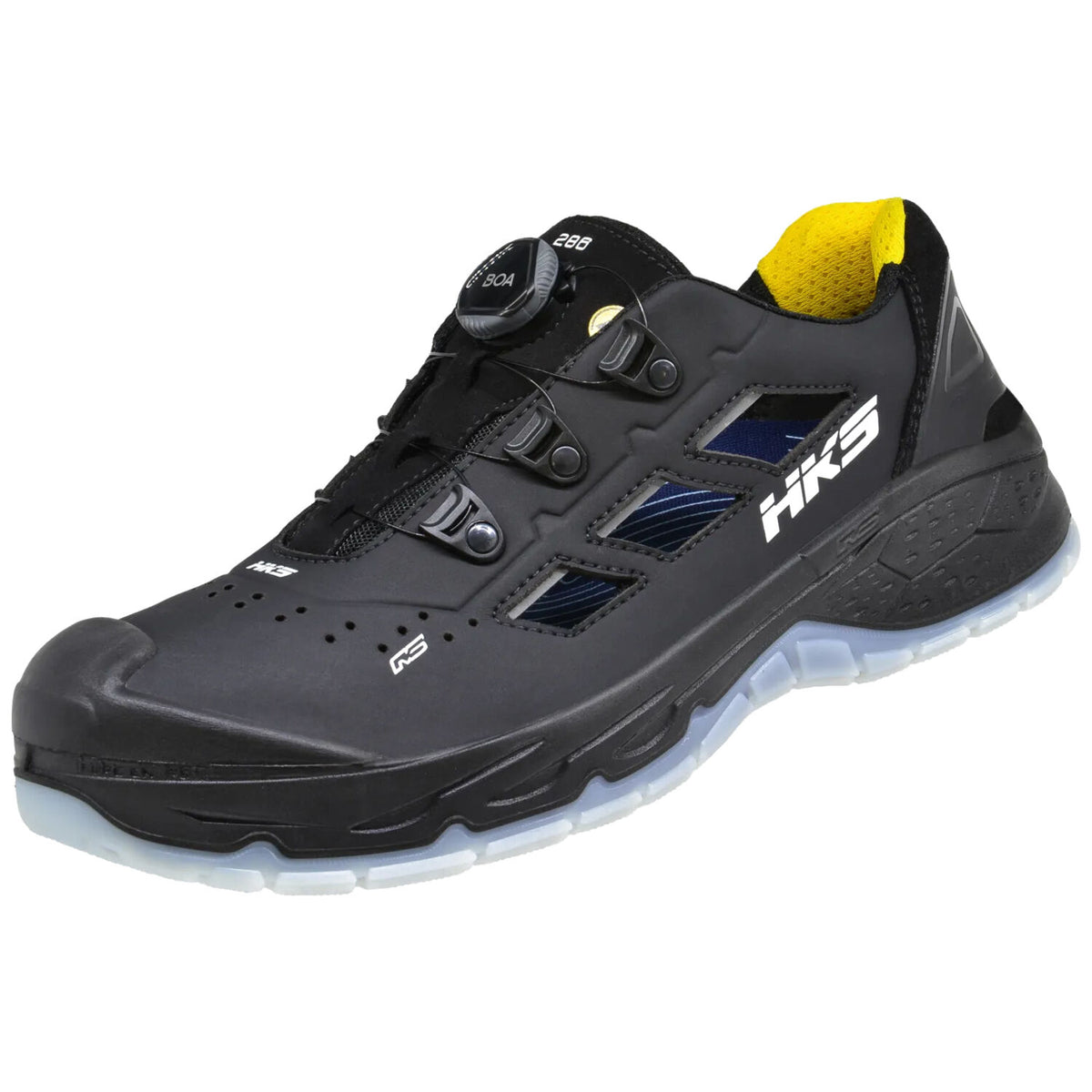 HKS RS 286 BOA S1P Sicherheitssandalen schwarz – schwarz