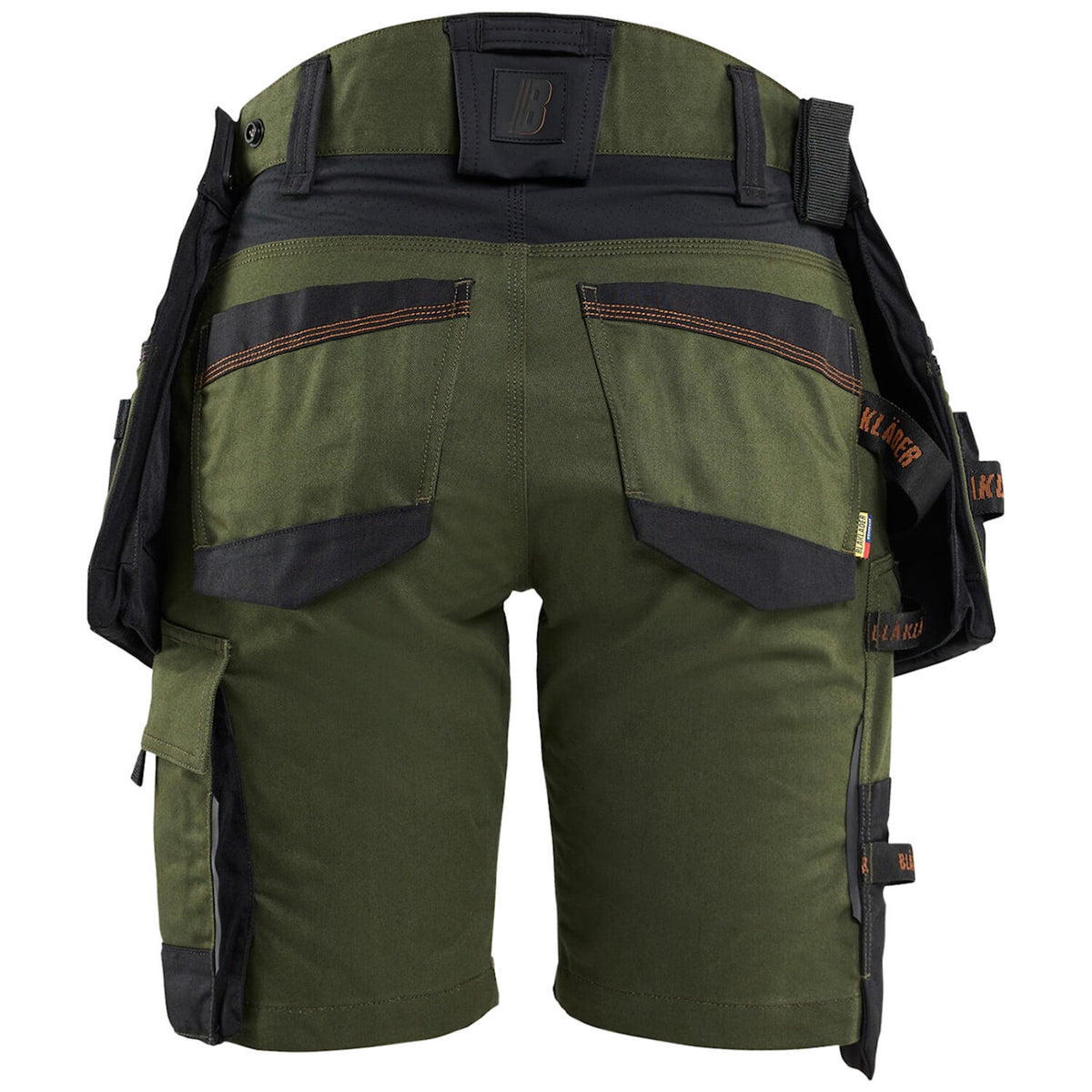 Blåkläder Damen 7175 Arbeitsshorts Striker – waldgrün/rost