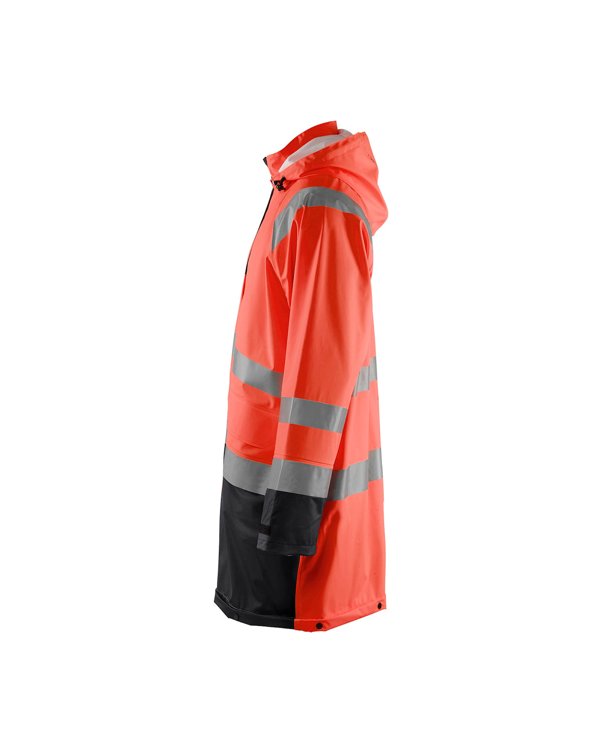 Blåkläder 4324 Level 1 Warnschutz Regenmantel – rot/schwarz