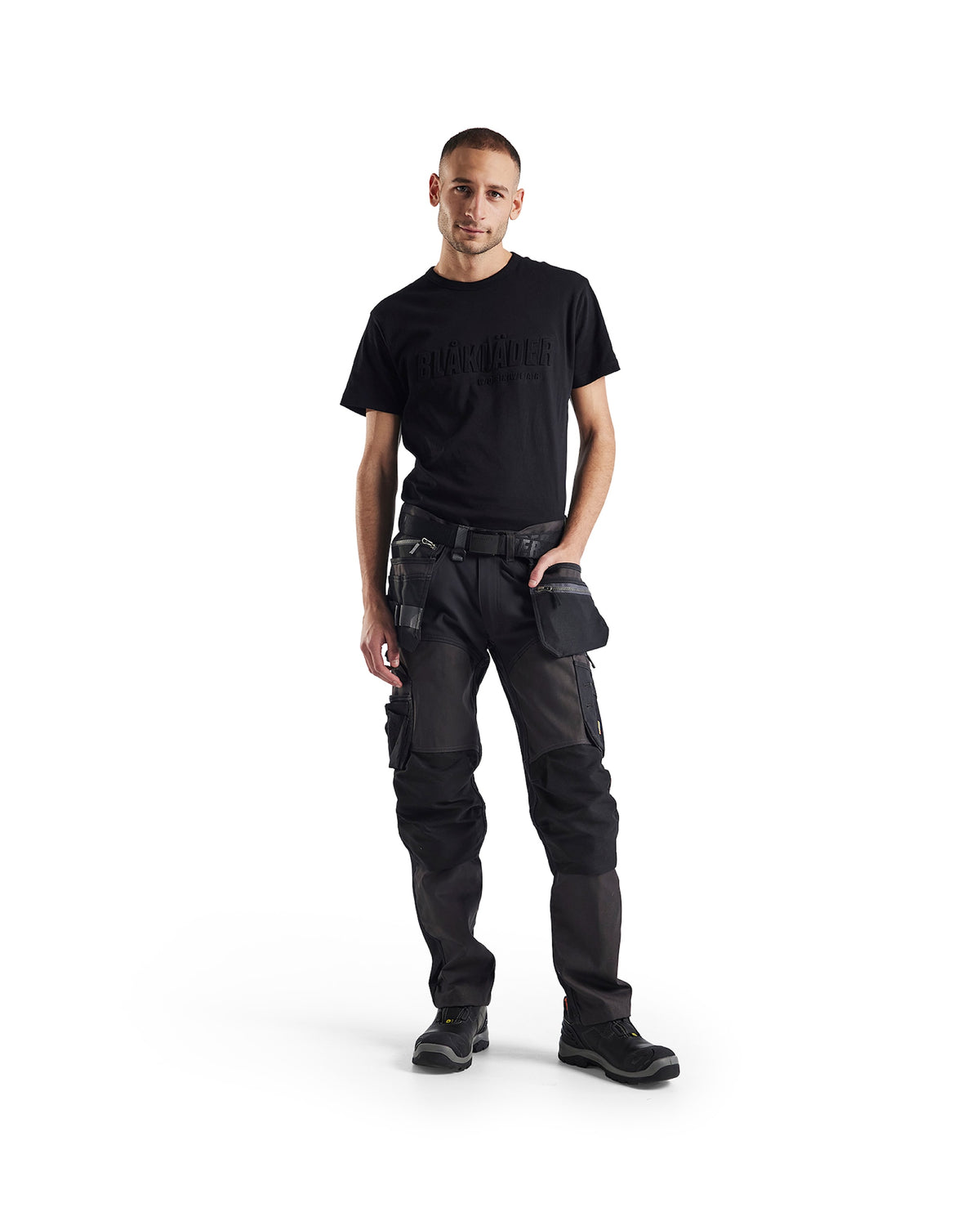 Blåkläder 1599 Canvas Stretch Handwerkerhose – dunkelgrau/schwarz