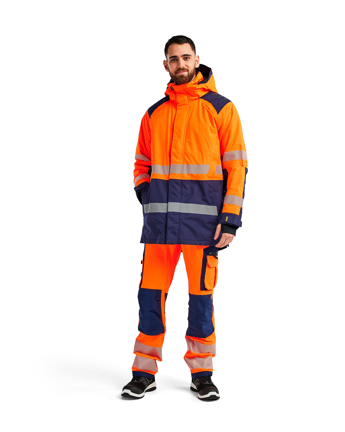Blåkläder 4457 Warnschutz Winterparka Kl. 3 – orange/marine