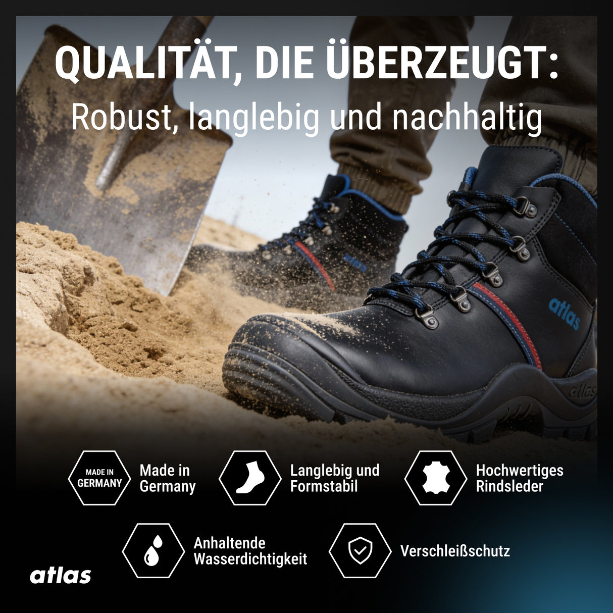 Atlas Anatomic Bau 500 UK EN ISO20345 S3 Sicherheitsschuhe